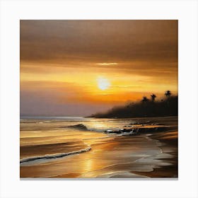 Sunset On The Beach 776 Canvas Print