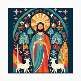 Jesus In The Forest 1 Canvas Print