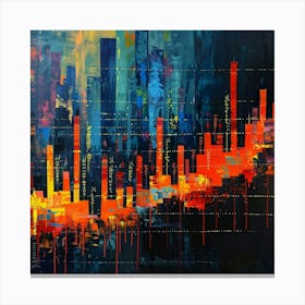 A Stock Market Graph Oil Painting Illustration 1718663945 3 Canvas Print