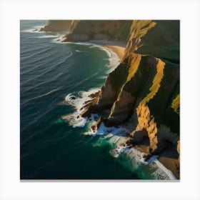 Cliffs Of California Canvas Print