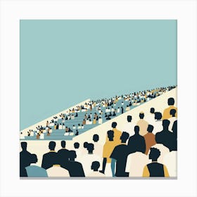 A Stadium Crowd Minimal Illustration 1718675002 2 Canvas Print