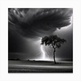Lightning In The Sky 4 Canvas Print