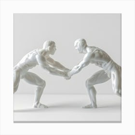 Two Wrestlers Fighting 3 Canvas Print