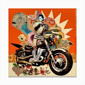 'The Sun And The Motorcycle' Canvas Print