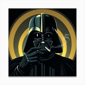 Darth Vader Smoking Canvas Print