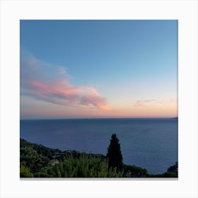 Sunset Over The Sea Canvas Print