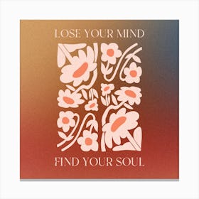 Lose Your Mind Retro Art Print Canvas Print