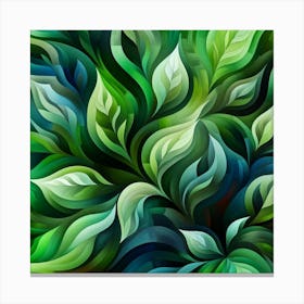 Abstract Leaves Background Canvas Print