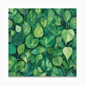 Green Leaves 7 Canvas Print