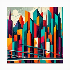 Abstract Cityscape 9 Canvas Print