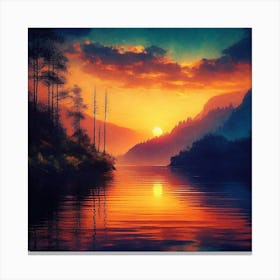 Lovely Sunset Haven Canvas Print