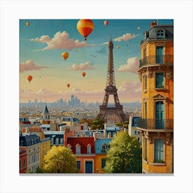 Paris Skyline Canvas Print