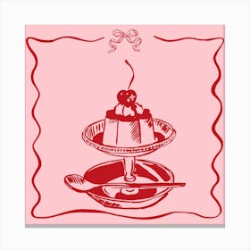 Dessert On A Plate Canvas Print