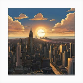 Sunset Skyline Canvas Print