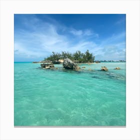 Beautiful Bermuda Water - Square Canvas Print