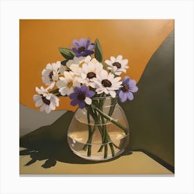 Daisies In A Vase Canvas Print