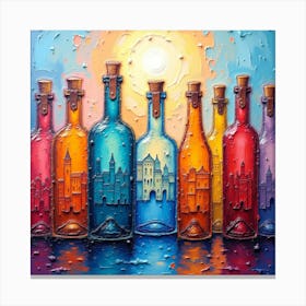 City In Bottles 1 Canvas Print