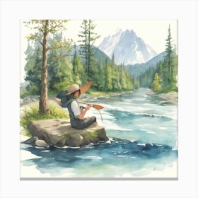 A Fisherman (2) Optimized Canvas Print