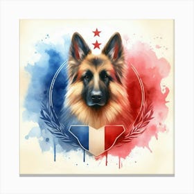 Watercolor German Shepherd 4 Canvas Print