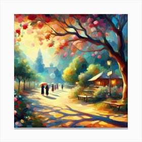 Autumn In The Park Canvas Print