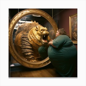 Tiger In A Mirror Canvas Print