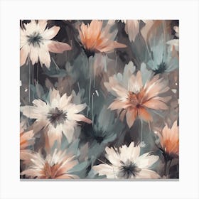 Abstract Flowers Art Prints and Posters 2 Canvas Print
