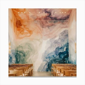 Watercolor Wedding Aisle Decor Canvas Print