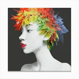 Rainbow Hair Canvas Print