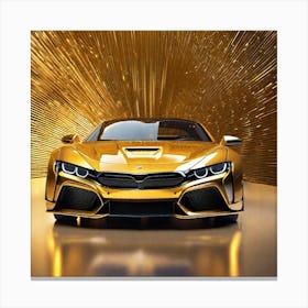 Golden Bmw I8 1 Canvas Print