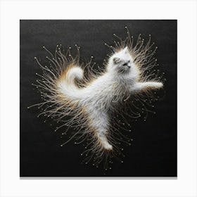 Cat On A Wire Canvas Print