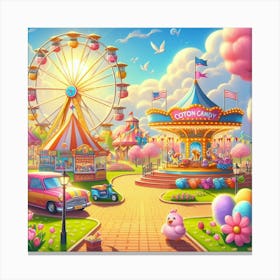 Amusement Park Canvas Print