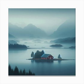 House On The Island Canvas Print