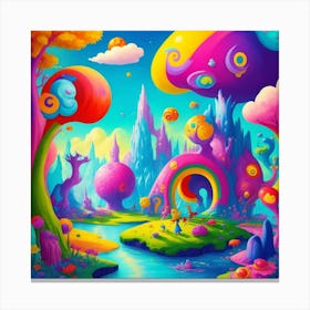 Psychedelic Landscape Canvas Print