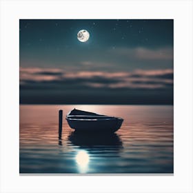 Moonlight On The Water Canvas Print