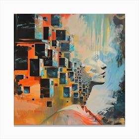 Abstract Of A Woman'S Head Canvas Print