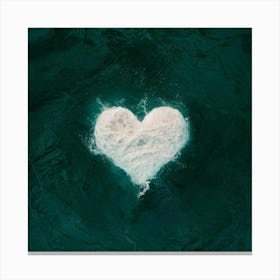 Heart Shaped In The Ocean Canvas Print