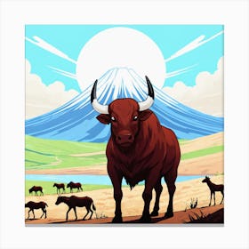 Cows In The Grass Canvas Print