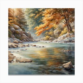 Autumn River 2 Canvas Print