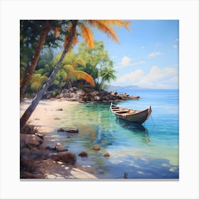 Sunny Mirage: Tropical Oasis Canvas Print