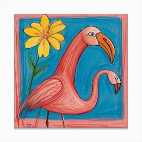 Pink Flamingo 16 Canvas Print