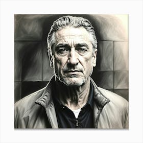 Chalk Painting Of Robert De Niro Canvas Print