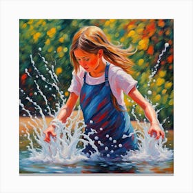 Splashing Water Canvas Print
