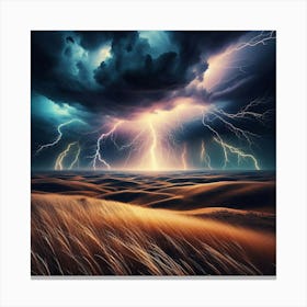 Lightning Storm In The Sky 3 Canvas Print