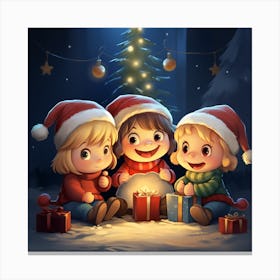 Christmas Children Canvas Print