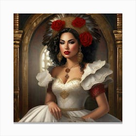Mexican Beauty Portrait Canvas Print
