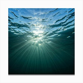 Underwater Sun Rays Canvas Print