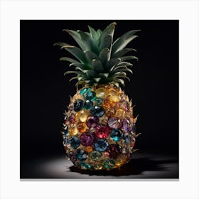 Pineapple Made Of Jewels Canvas Print