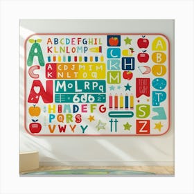 Alphabet Wall Art 1 Canvas Print