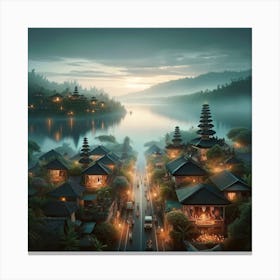 An Image That Captures The Tranquil And Introspective Atmosphere Of Nyepi, The Balinese Day Of Silence Canvas Print