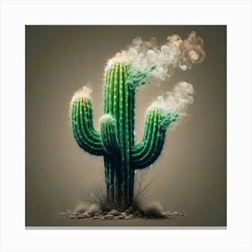 Smokey Cactus Canvas Print